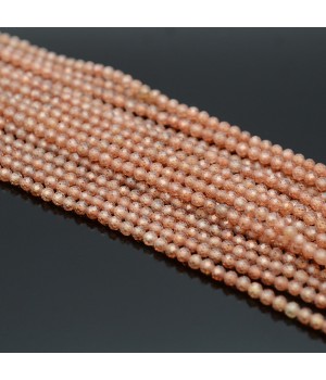 Cubic zirconia beads 3mm color Ocher, 1 strand 38cm