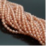 Cubic zirconia beads 4mm color Ocher, 1 strand 38cm