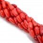 Coral Freeform 5:10-6:10mm red, thread 40cm