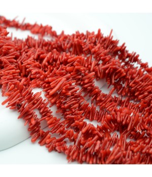 Coral natural rojo 6~12:1~2mm, 1 tira 40cm