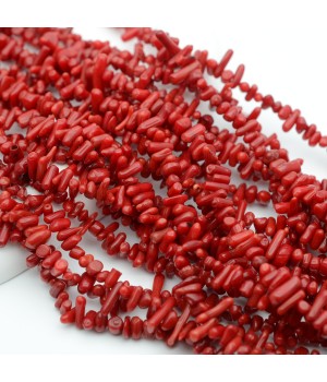 Natural Coral Beads 6~12:1~2mm red color, 1 strand 40cm