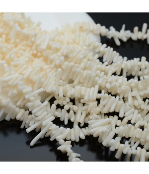 Coral natural color blanco 7~16:2~3mm, 1 tira 40cm