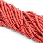 Coral natural rojo bambú 3:7mm, tira 41cm