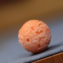 Бусина резная Лотос 16мм коралл, 1 штука