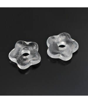 Natural Rhinestone Gemstone Bagel Flower 15:5mm, 1 piece
