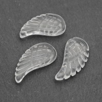 Cuarzo blanco natural colgante Alas 24:12mm, 1 pieza