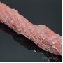 Cherry quartz (strawberry quartz) cube 4mm, thread 40cm