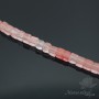Cherry quartz (strawberry quartz) cube 4mm, thread 40cm