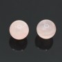 Rose quartz 12mm semi-drilled bead