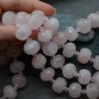 Natural Rose Quartz Faceted Rondelle Beads ~18:13mm