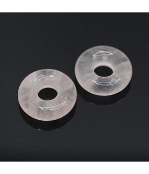 Розовый кварц Бублик 15:5мм, 1 штука