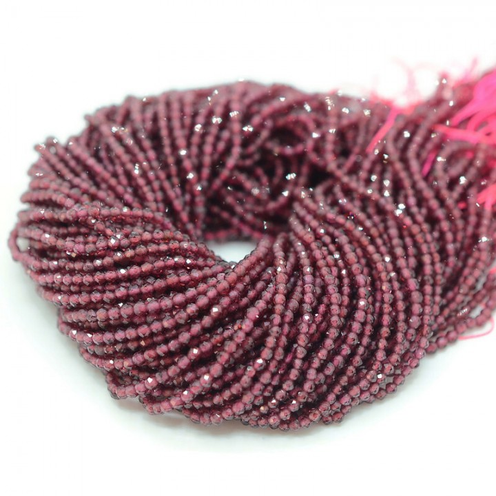 Pomegranate beads 2mm faceted