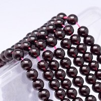 Granate natural bola 6mm Grade AA, 1 hilo