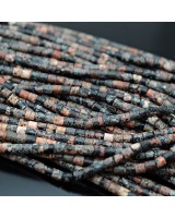 Granito Natural cilindro 4:4mm, 1 hilo de 38cm