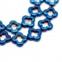 Гематит Клевер с титановым покрытием цвет синий, 1 штука