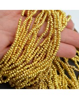 Гематит рондель граненый 3:2мм цвет золото, 1 нить(~195 штук)
