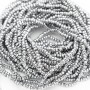 Гематит рондель граненый 3:2мм цвет платина, 1 нить(~195 штук)