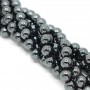 Hematite 8mm black, 1 strand(~50 beads)