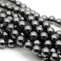 Гематит 10мм чёрный, нить(~42 бусины)