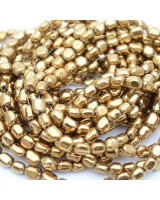 Гематит наггетс 7:4-5мм цвет светлое золото, нить