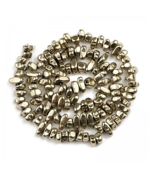 Electroplate Non-magnetic Synthetic Hematite Irregular Beads ~4-8mm, 1 strand(~90 beads)