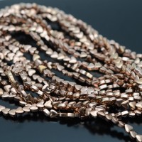 Electroplate Non-magnetic Synthetic Hematite 4mm Heart Beads, 1 strand