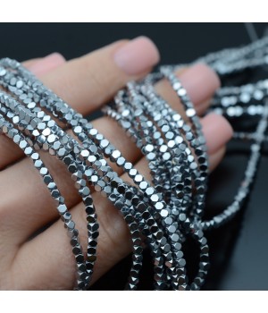 2mm Electroplate Non-magnetic Synthetic Hematite Hexagon Beads, 1 strand(~200 beads)