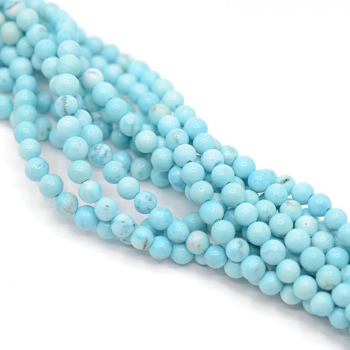 Natural Howlite Beads color blue 4mm, 1 strand 40cm