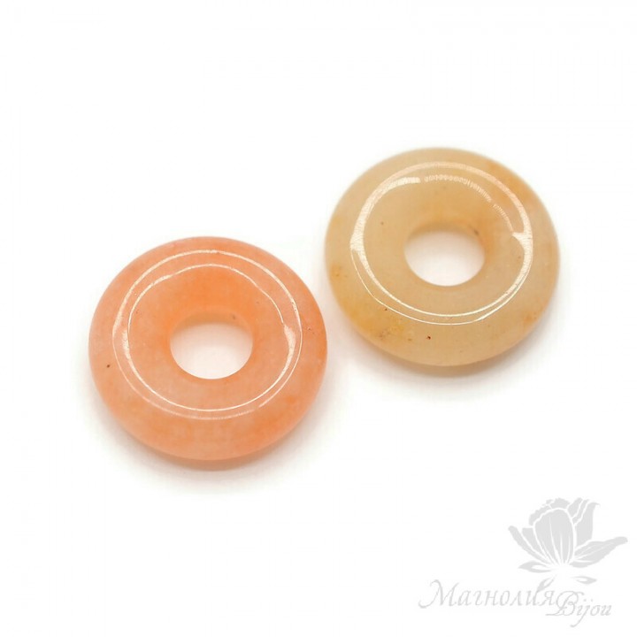 Jade amarillo Donut 15:5mm, 1 unidad