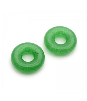 Нефрит зелёный Бублик 15:5мм, 1 штука