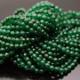 Natural Jade Beads(Malaysia) round faceted green 4mm, 1 strand