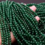 Natural Jade Beads(Malaysia) round faceted green 4mm, 1 strand
