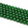 Natural Jade Beads(Malaysia) round faceted green 8mm, 1 strand