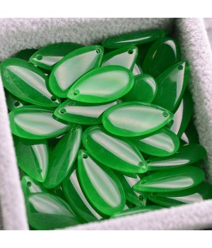 Natural Jade Teardrop Pendant 20mm, 1 piece