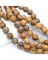 Jaspe paisina natural forma bols 10mm, hilo 40cm