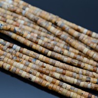 Jaspe paisina natural rondeles 4:2mm, 1 hilo de 38cm