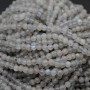 Natural Rainbow Labrador Round Faceted Beads 4mm, 1 strand