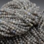 Natural Rainbow Labrador Round Faceted Beads 4mm, 1 strand