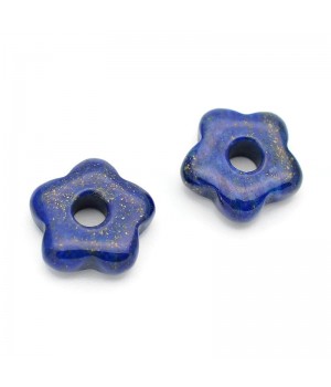 Natural Lapis lazuli Bagel Flower 15:5mm, 1 piece