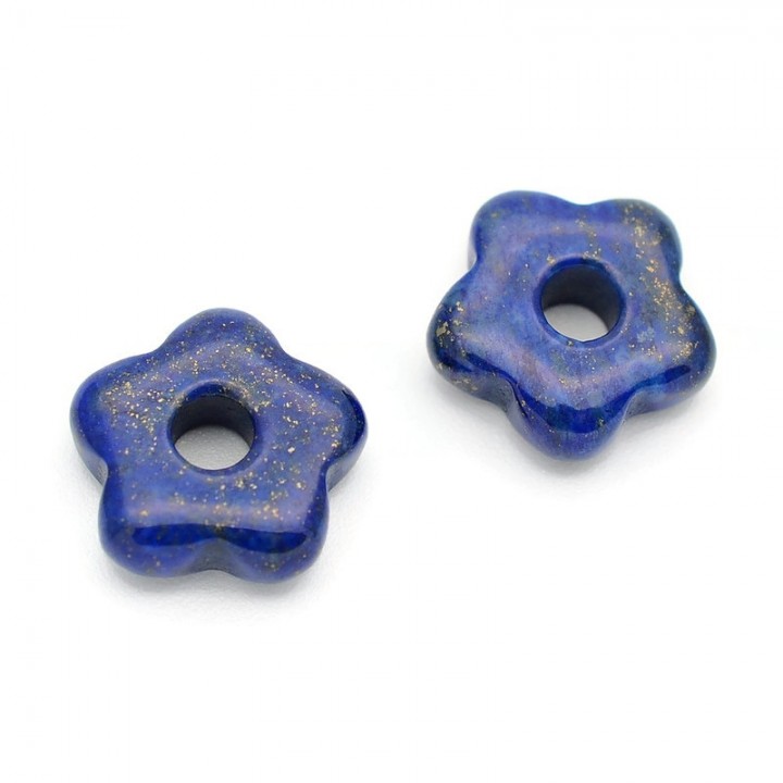 Natural Lapis lazuli Bagel Flower 15:5mm, 1 piece