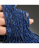 Лазурит(ляпис-лазурь) 2мм граненый шар, 1 нить