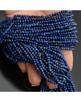 Лазурит(ляпис-лазурь) 3мм граненый шар, 1 нить