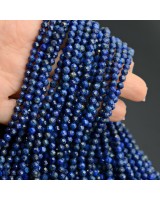 Лазурит(ляпис-лазурь) 4мм граненый шар, 1 нить
