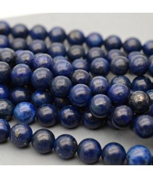 Natural Lapis lazuli Round Beads 10mm, 1 strand