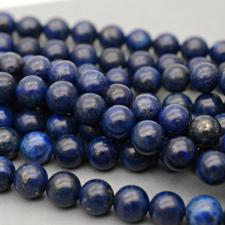 Natural Lapis lazuli Round Beads 10mm, 1 strand