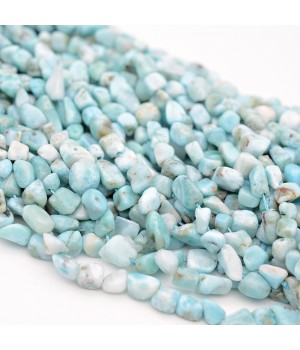 Larimar natural ~5-8mm, 1 hilo de 40cm