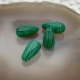 Natural Malachite Drop half-drilled beads 16:8mm, 1 piece