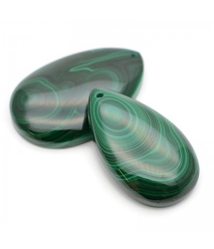 Natural Malachite Drop Pendant ~32:20mm, 1 piece Natural Malachite Drop Pendant ~32:20mm, 1 piece