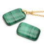Natural Malachite Rectangular Pendant ~28:18mm, 1 piece Natural Malachite Rectangular Pendant ~28:18mm, 1 piece