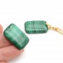 Natural Malachite Rectangular Pendant ~28:18mm, 1 piece Natural Malachite Rectangular Pendant ~28:18mm, 1 piece